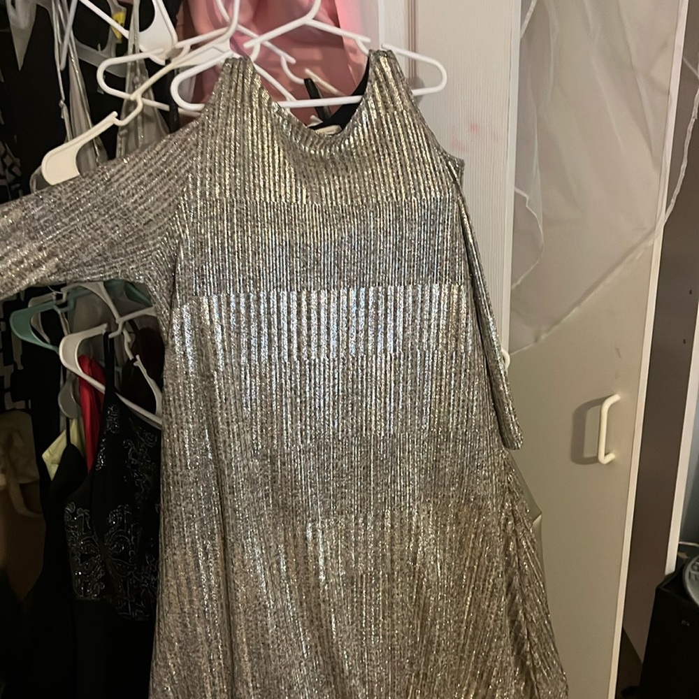 Silver formal dress